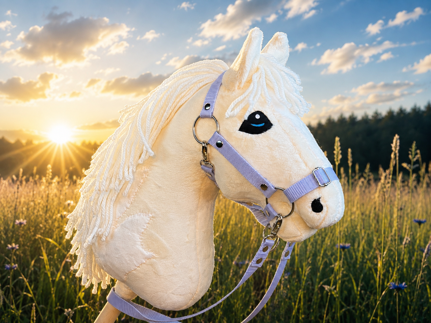 Palomino Tobiano Steckenpferd mit Flecken. Realistisch. Erhältlich in den Größen A3, A4 und A5.