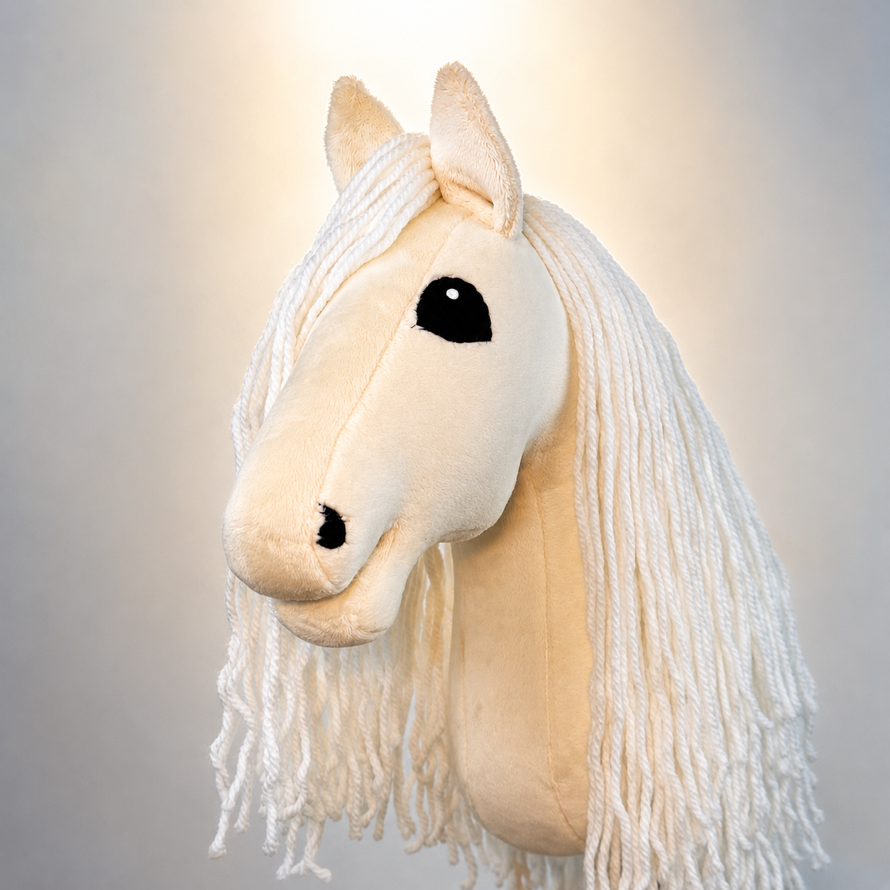 Palomino z długą białą grzywą, Hobby Horse. Realistyczny. Rozmiary A3, A4 i A5.