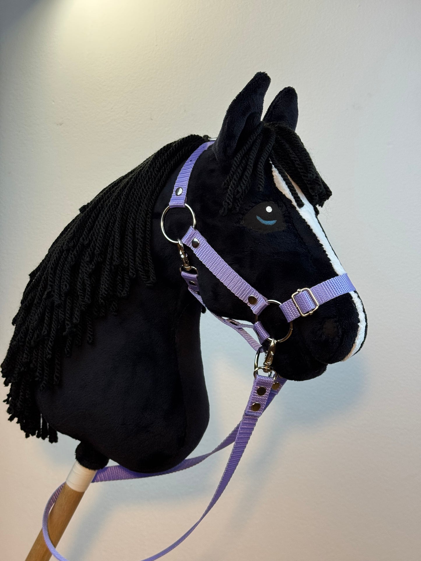 Black with White Blaze Friesian Hobby Horse. Realistic. A3, A4 and A5 sizes