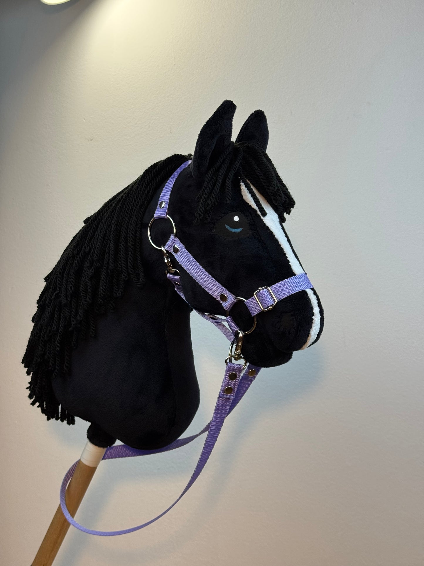 Black with White Blaze Friesian Hobby Horse. Realistic. A3, A4 and A5 sizes